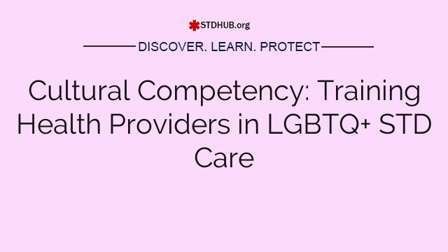 Cultural Competency: Training Health Providers in LGBTQ+ STD Care