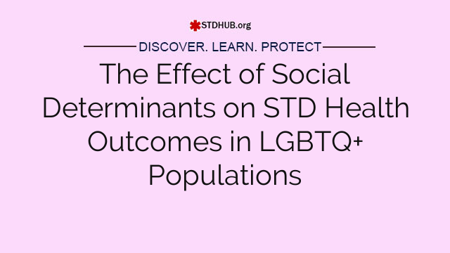 The Effect of Social Determinants on STD Health Outcomes in LGBTQ+ Populations