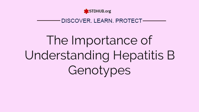 The Importance of Understanding Hepatitis B Genotypes