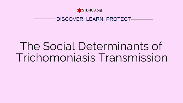 The Social Determinants of Trichomoniasis Transmission