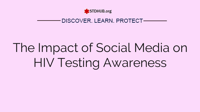 The Impact of Social Media on HIV Testing Awareness