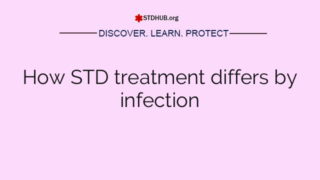 How STD treatment differs by infection