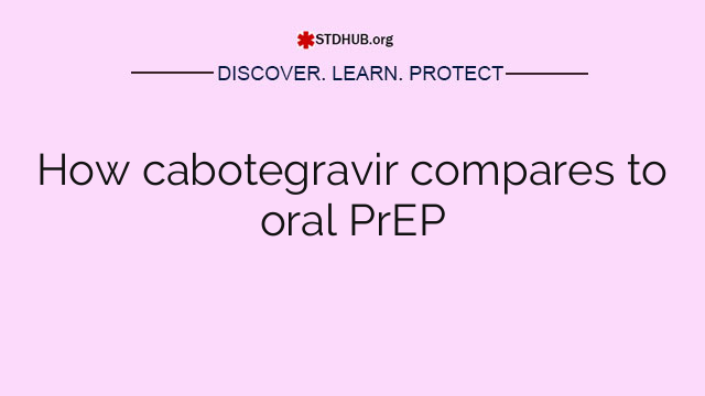 How cabotegravir compares to oral PrEP