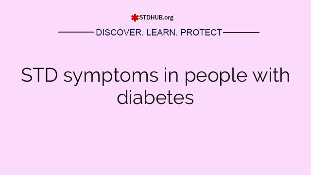 STD symptoms in people with diabetes