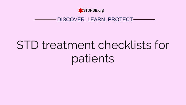 STD treatment checklists for patients