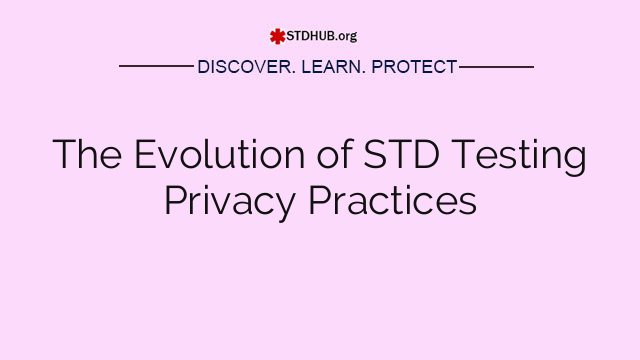 The Evolution of STD Testing Privacy Practices