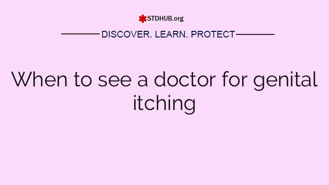When to see a doctor for genital itching