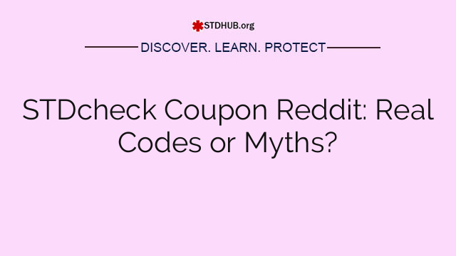 STDcheck Coupon Reddit: Real Codes or Myths?