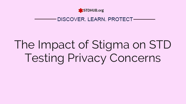 The Impact of Stigma on STD Testing Privacy Concerns